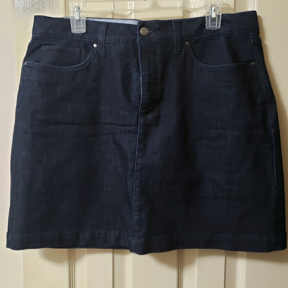 Blue denim skort